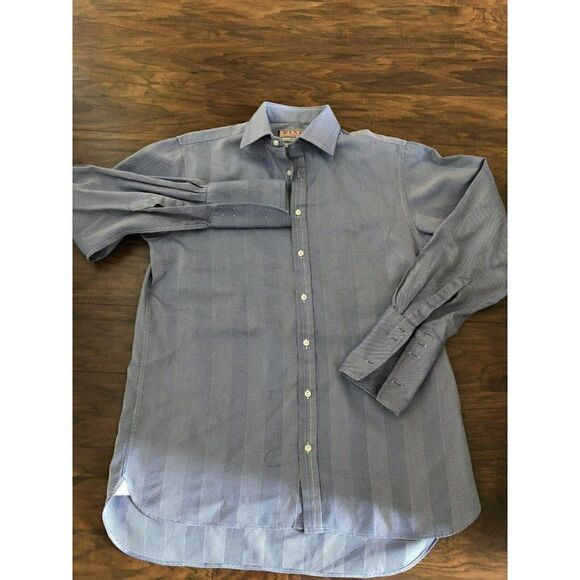 Thomas Pink Prestige Shirt Mens Medium  Blue French Cuff London Made UK - Picture 1 of 11